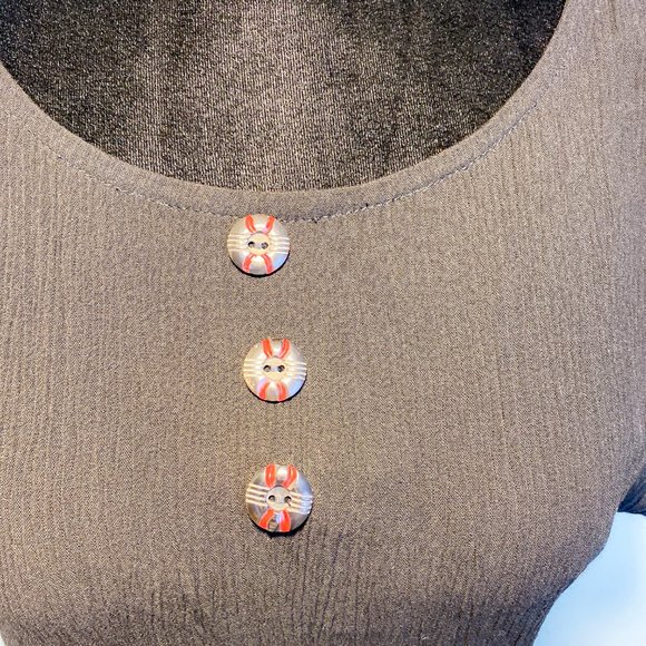 Carol Little Vintage Women's Dress Black & Red Gypsy Minimalist Design Maxi - Picture 7 of 15